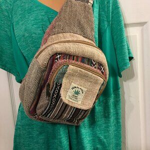 Himalayan Pure Hemp Sling Crossbody Bag